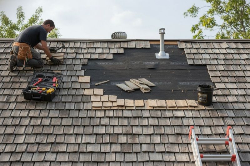 Wood Shingles Repair detail